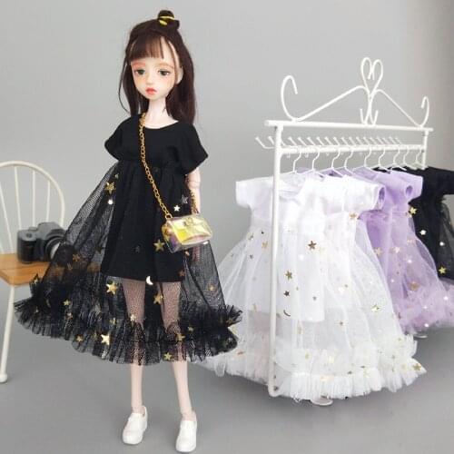 Doll Blyth Clothes Black white Purple Elegant Long Lace dress for barbies,ob24,azone Blyth Skirt 1/6 Doll Accessories Clothing