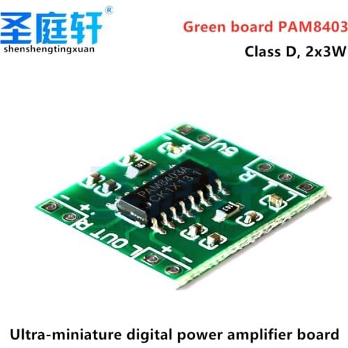 Mini 2x3W Hi-Fi Power Amplifier Board, For Stereo Audio Class D Amplifier, 2.0 Channel Stereo Digital Audio, pcb Board