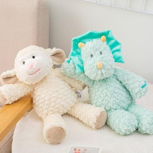 Plush Dinosaur Sheep Toy Soft Stuffed Cartoon Animal Dolls Plushie Pillows Baby Kawaii Sleeping Mate
