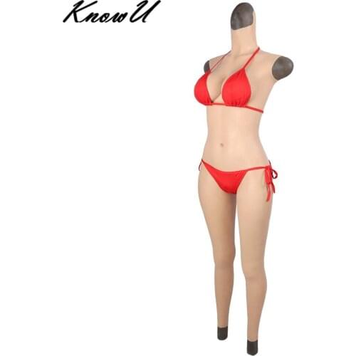 KnowU D Cup Shemale Silicone Bodysuit Transgender Crossdress Transgénero транссексуалов transgenres protesis mamaria