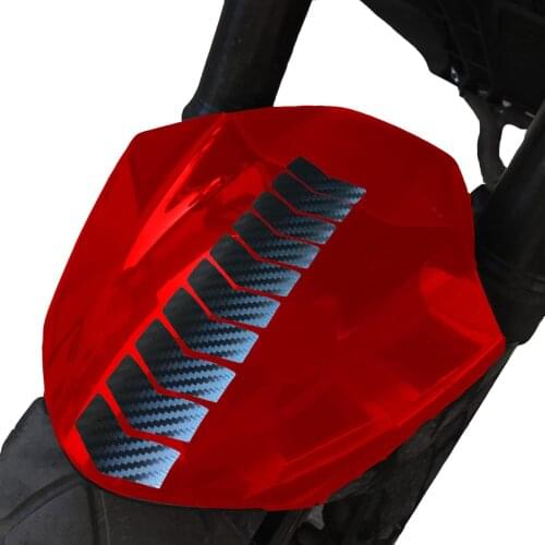 Arrow Design Black Carbon Fiber Textured 3mudguard Helmet Sticker CinarExtreme