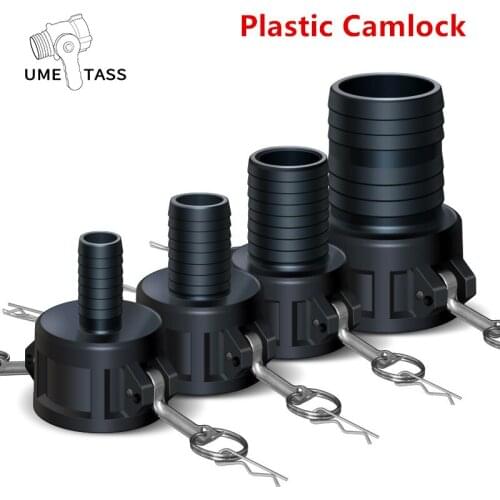 High quality Thicken plastic Camlock to 1 inch 2 inch Hose IBC tank valve fittings water tank connector
