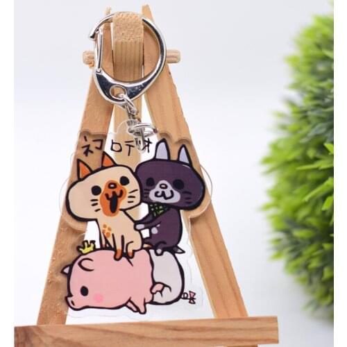 WL0897 Chibi Keychain Acrylic Cartoon Keyring Accessories