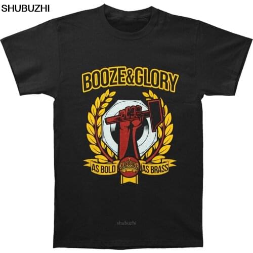 Funny t shirt men novelty tshirt Booze And Glory As Bold As Brass T-shirt cotton men t-shirts bigger size 4XL 5XL sbz8136