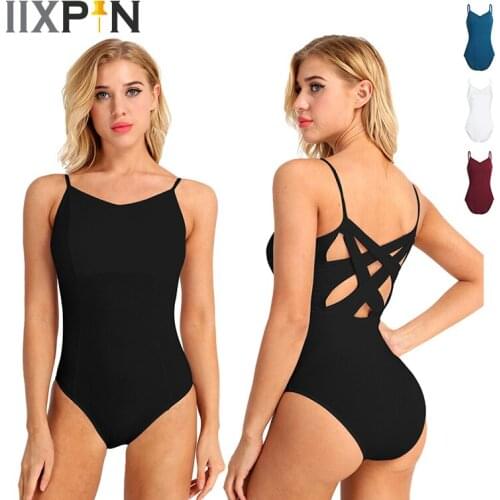 Women ballet gymnastics leotard dance Adult ballet Dress Criss Cross Back Built In Shelf Bra Ballet Dancer Leotard ballerina