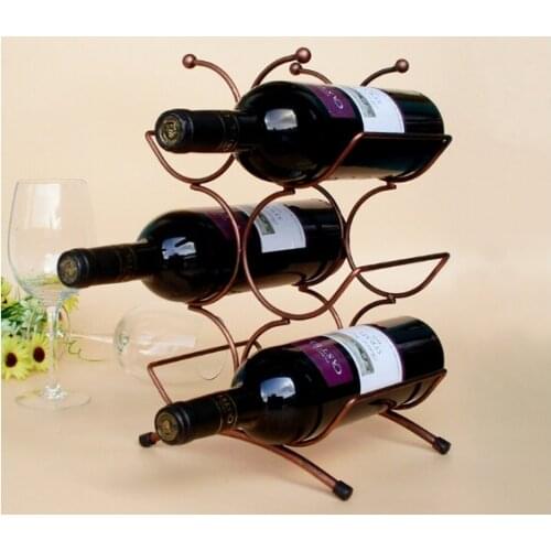 1PC New European Wine holder centipede shaped wine rack for six wine bottled wine rack decoration 22x15x34cm A2049