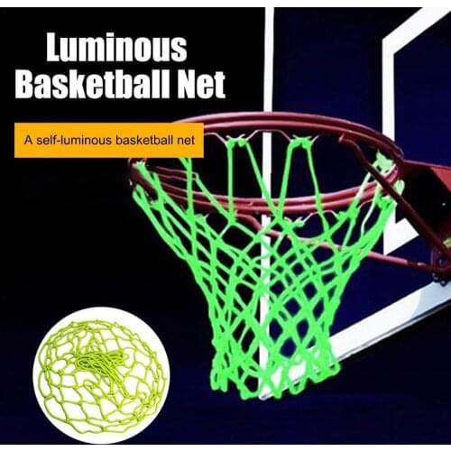 1pcs Green Fluorescent Basketball Net Luminous Basketball Net Night Sports Fluorescent Standard Basketball Net Child Model Net