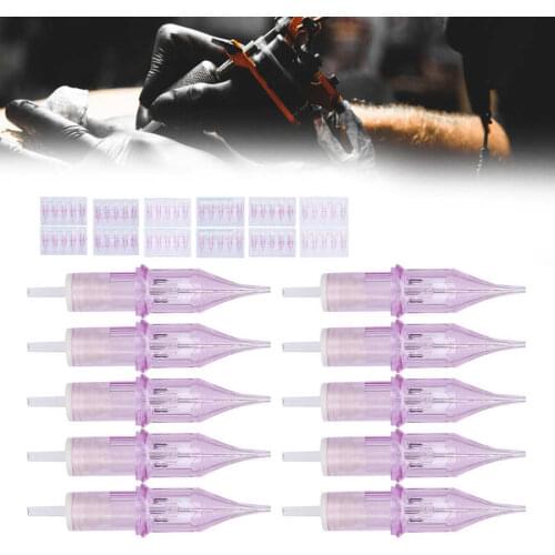 10pcs/Box Disposable Tattoo Needle Eyebrow Lip Body Tattoo Machine Pen Cartridge Needle Accessory Microblading Tattoo Supplies