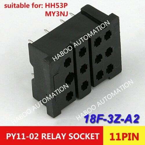30pcs/lot 11pin switch socket time relay socket 250V7A solder terminals socket for PY11-02 / MY3NJ / HH53P relay