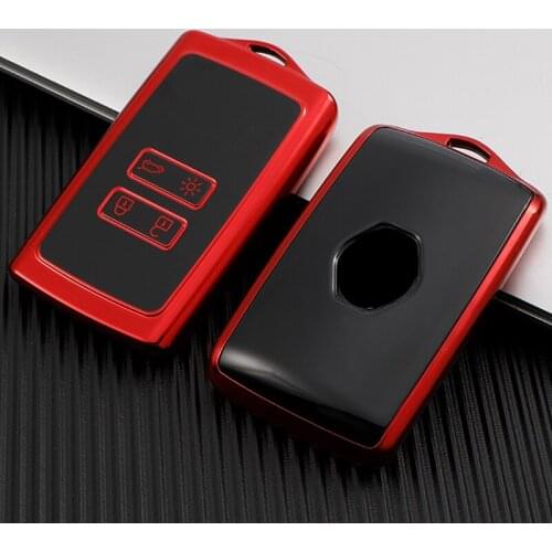 4 Buttons TPU Car Remote Key Case For Renault Ridjar Megane Capturer 4 Rs Koleos Logan Cover Keychain Protect Accessories Shell