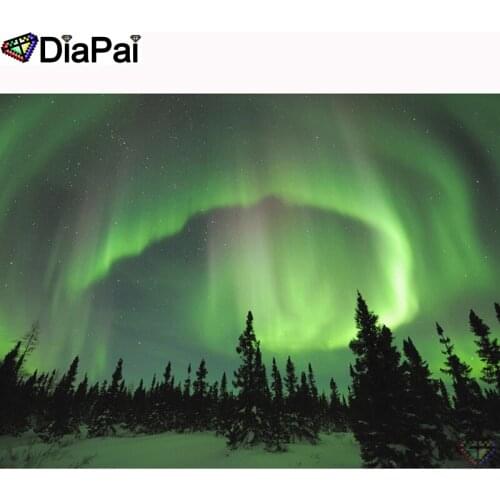 DIAPAI Diamond Painting 5D DIY 100% Full Square/Round Drill "Tree aurora scenery"Diamond Embroidery Cross Stitch 3D Decor A23704