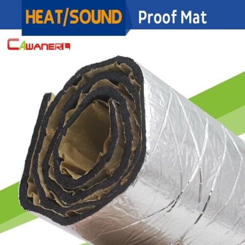 Cawanerl 120CM X 100CM Car Heat Reflective Sound Shield Deadener Insulation Control Noise Mat Proof Pad Deadening 48" x 40"