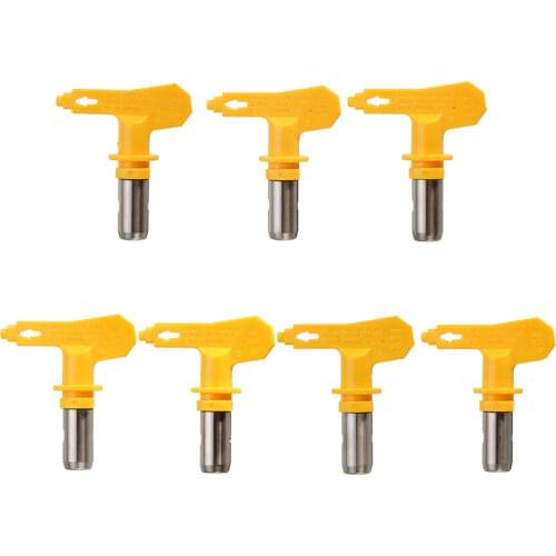 Airless Tip 525#527#523#521#531#535 nozzle Paint Spray Gun Nozzle Tungsten Steel Accessoies Tool Different Type Yellow Wholesal
