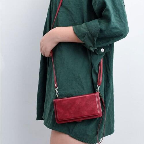 Crossbody Strap PU Leather Flip Case for Samsung S8 S9 S10 S20 Plus Ultra Note8 Note9 Note10 A51 A71 A50 A70 A40 A30 Magnet Case