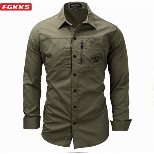 Мужские приталенные рубашки FGKKS China At AliExpress