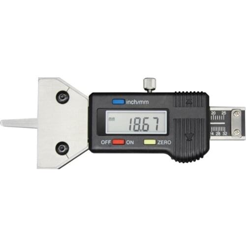 Tread Depth Gauge Tire Depth Meter Stainless Steel Tread Checker LCD Digital Display For Tester Car Truck