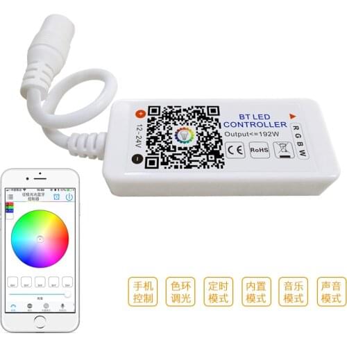 Mini Bluetooth LED RGB RGBW Controller Smart Remote Magic Color For 5050/3528/RGB/RGBW LED Strip Light DC 12V 24V