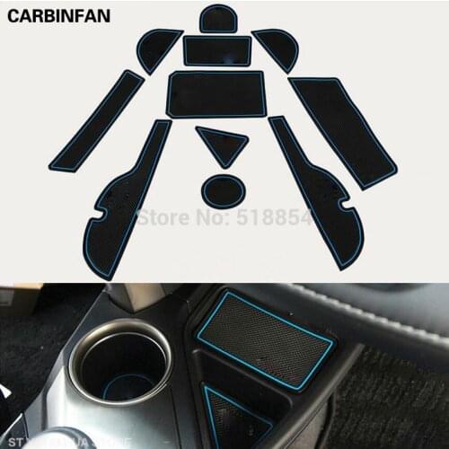 Non-slip Interior door mats pad cup mat door gate slot mat mats pads For Toyota RAV4 RAV 4 2013 2014 2015