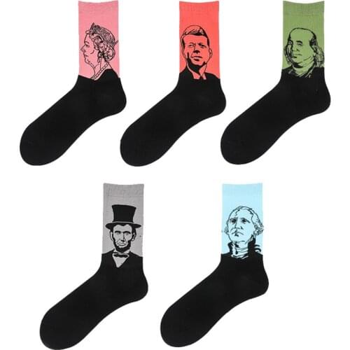 Socks Men Women Unisex Personality Hip Hop Retro Art Van Gogh Mural World Famous Oil Painting Man SocksFunny Happy Socks Meias