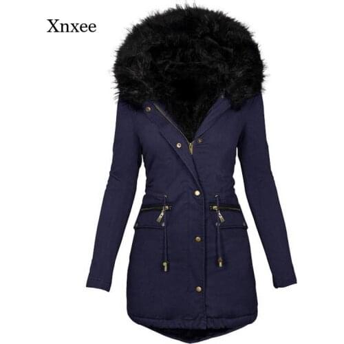 2021 Winter Hooded Parkas Women Jacket Female Warm Coats Outwear Plus Size Jackets Streetwear Ropa De Mujer Overcoat Clothing