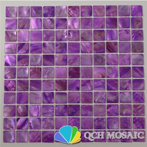 Freshwater shell mother of pearl mosaic tile for kitchen backsplash and bathroom 22 square feet/lot 25x25chip size qch127 purple