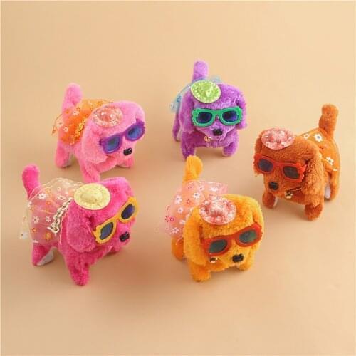 Teddy Dog Plush Toys Electric Dance Puppy Wearing Skirt With Glasses Hat Stuffed Animals Puppy Stuffed Toys Gift Мягкие Игрушки