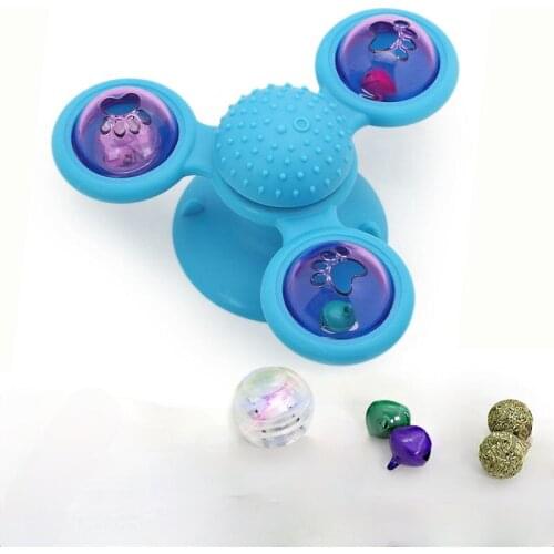 The New Version of Spinning Cat Pinwheel Cat Toy Sucker Cat Spinning Pinwheel Catnip Ball Rubbing Device Titok Cat Toy