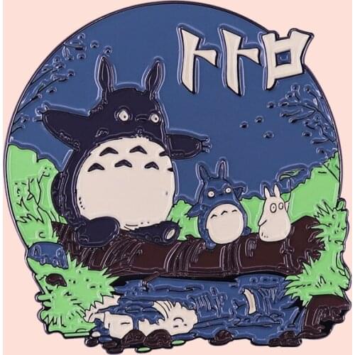 ZF2609 Anime Cat Clothing Accessories Enamel Pin Brooch Creative Cartoon Denim Coat Lapel Badge Jewelry Gift For Child Kid