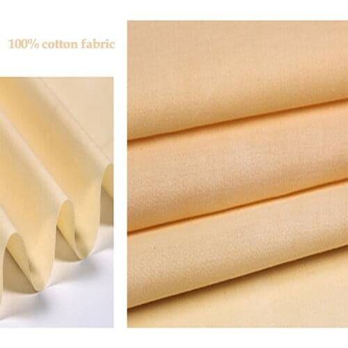 150cm*100cm Big deal! 100%cotton fabric cream-colored material for dress lining silk cotton tissue lightweight soft linings