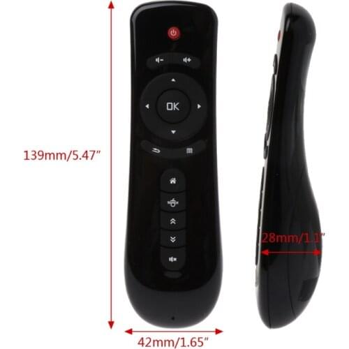 2.4GHz Fly Air Mouse T2 Remote Control Wireless 3D Gyro Motion Stick PC BX0E