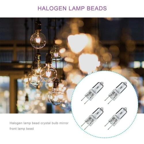 4Pcs G6.35 12V Light Bulb 12V GY6.35 Halogen Bulb 50W G6.35 12V Lamp Z9B1