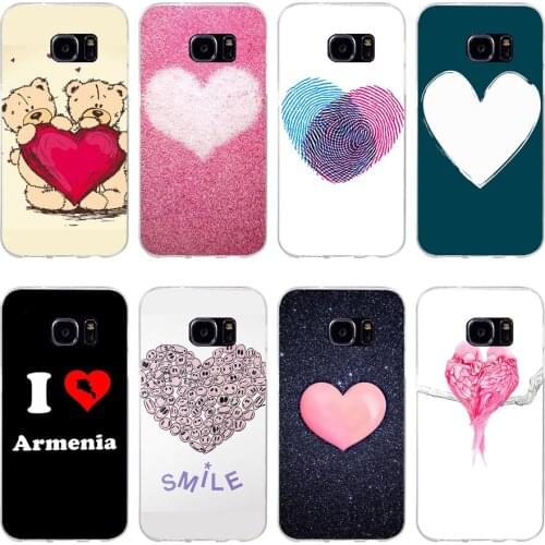 42H love art Soft TPU Silicone Cover Case for samsung Galaxy s6 s6 s7 edge s8 s9 plus case