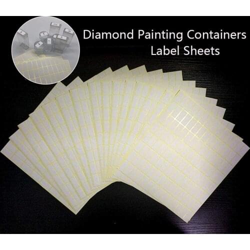 Diamond Painting Storage Containers Label Sheets Name Number Stickers 5D DIY Diamond Painting Kits for Adults Tool and Accessory