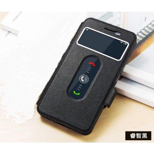 Vivo Y81 Cover Luxury View Windows Leather Case Flip Cover For Vivo Y81 Y 81 VivoY81 6.2 INCH Cases With Stand