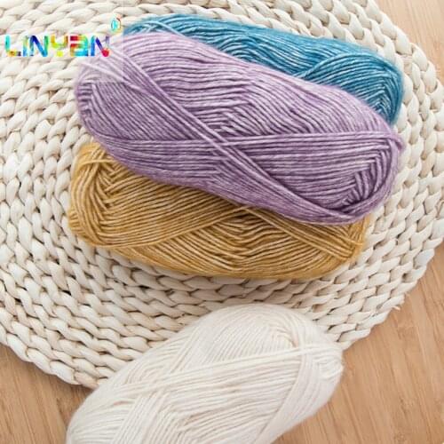 50g*4 pieces Hand knitting Baby Combed Cotton thread Knit Sweater Crochet yarn T shirt yarn for knitting Cotton Blended t52