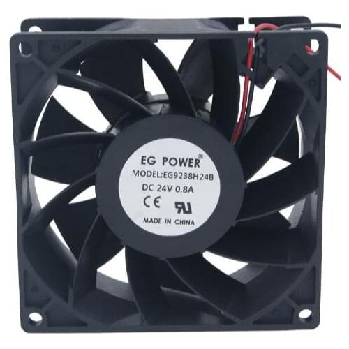 EG POWER 9CM EG9238H24B 24V Two-wire Double Ball Industrial Fan Pressurized Border Frame Fan