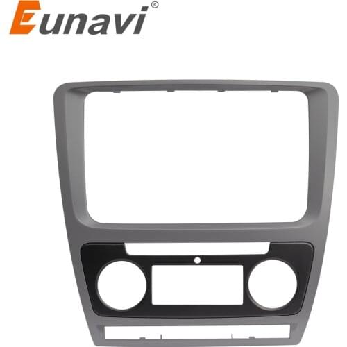 Eunavi High Quality Car Refitting DVD Panel Dash Kit Audio frame Radio Fascia For Skoda Octavia 2010~2013 Auto/Manual A/C