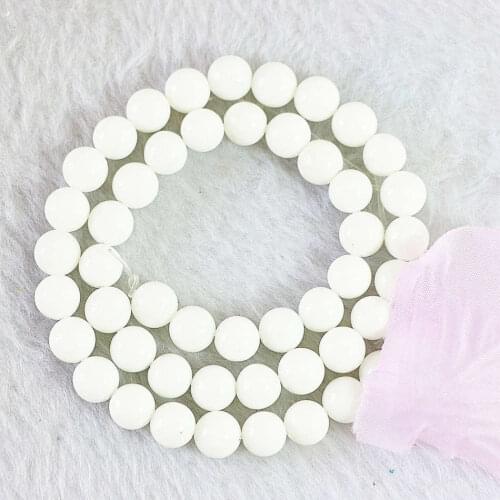 HOT white Porcelain stone 4mm 6mm 8mm 10mm 12mm 14mm new diy jewelry round loose Beads 15" B512
