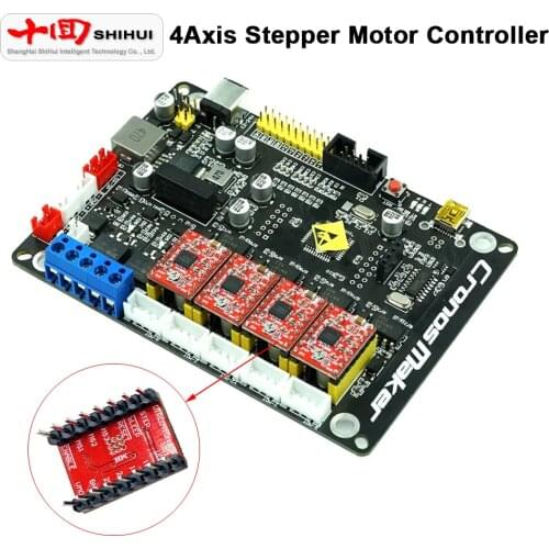 GRBL 4Axis Stepper Motor Controller Control Board 300W/500W Spindle USB Port 16 Subdivision Driver Board For CNC Laser Engraver