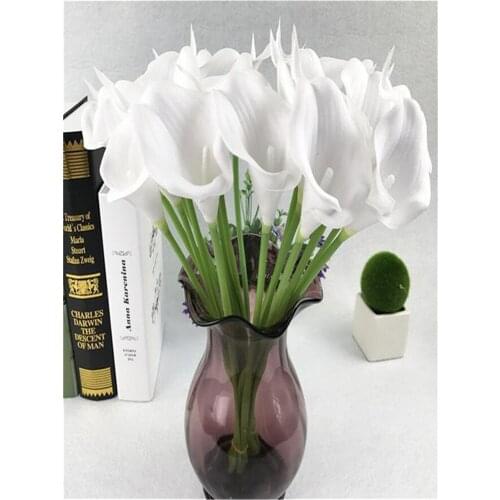 Artificial calla lily flower simulation real touch flowers hand bouquet flores wedding decoration fake flowers party supplies