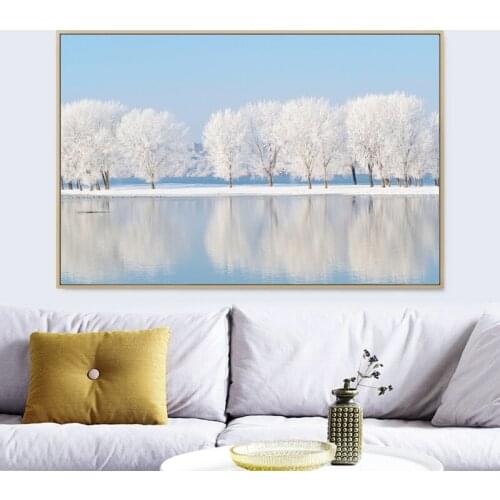 Canvas Painting Winter Landscape Canvas Poster Print for living room home decoration no frame