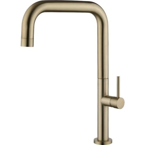 Water tap kitchen brushed gold rotate kitchen tap brass kitchen sink faucet kitchen mixer taps hot and cold vegatable basin tap