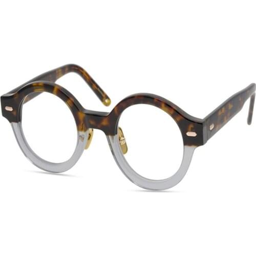 Round Glasses Acetate Frame Vintage Women Progressive Multi-focal Lens Optical Eyewear See Near Far Reading Eyeglasses Men