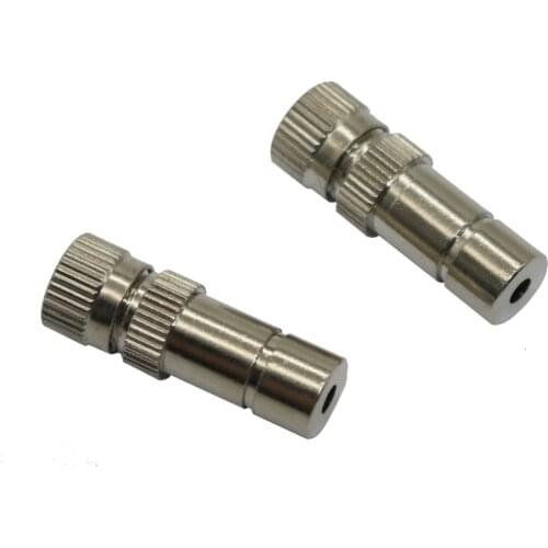 2 Pcs 8mm Low pressure Copper Anti-drip Water Misting Nozzles 0.2-0.6mm Fog Mist Sprayers Gareden Water Irrigation Sprinklers