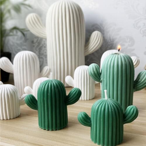 Cute Cactus Candle Mold Silicone Mold Aromatherapy Plaster Handmade Making Kit Soap Crafts Mold Diy Gifts Home Decoration