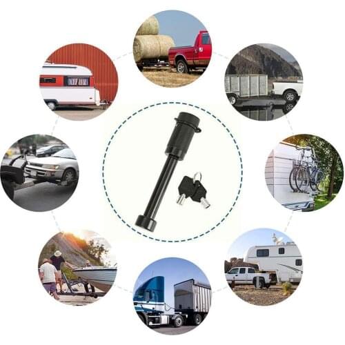 Upgrade 5/8 in Hitch Pin Lock w/Keys For RV Truck Trailer Tow Accessories Universal Receiver Car T9M7