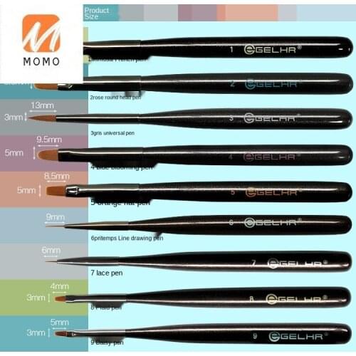 Nail Brush Brush Set Japan UV Polish Fluoresent Marker Tool round Head Pen Universal Pen with Pen Cover