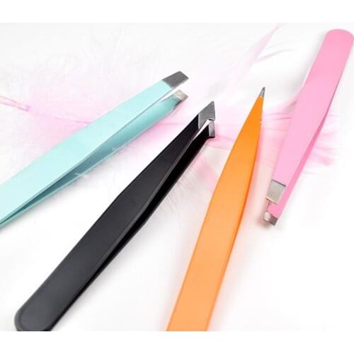Eyebrow Tweezers Set Stainless Steel Slant Tip/Point Tip/ Flat Tip Eyes Tweezers Hair Removal Tweezers Makeup Beauty Tool