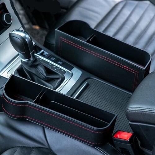 New Car Seat Gap Organizer PU Leather Car Storage Organizer Universal High Capacity Non-Slip Car Front Seat Crevice Storage Box