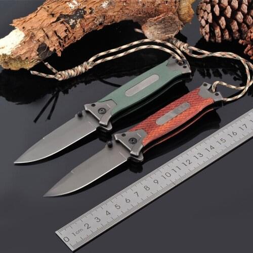 57HRC Knives Hunting Knife Survival Military Mini Folding Pocket KnifeTactical High Hardness Folding Survival Cuchillos De Caza
